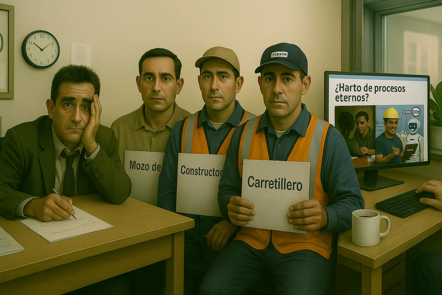 Personal de hostelería y logística trabajando