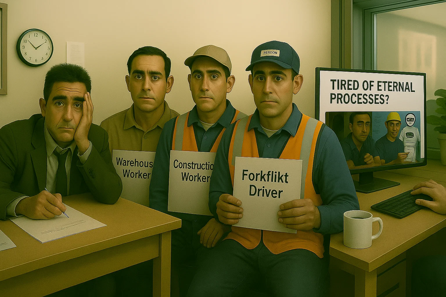 Hospitality and logistics personnel working
